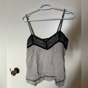 American Eagle Embroidered Striped Top